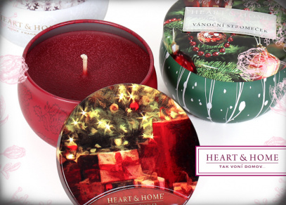 Heart & Home svíčky v plechové krabičce