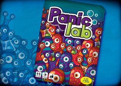 Titulka skvělé postřehové hry Panic lab v plechové krabičce