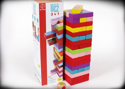 Věž - tři hry v jedné - hra, která dětem vydrží...